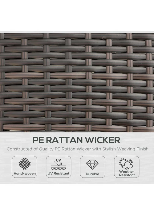 Outsunny 2 Seater Double Rattan Sun Lounger - Cream White - One Size Image 4