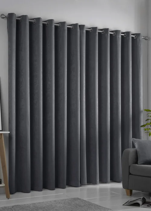 Fusion Eyelet Lining White Eyelet Thermal Blackout Curtain Lining - 46W X 54D (117x137cm Image 1