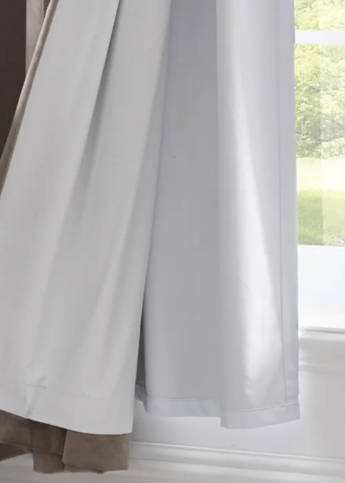 Fusion Eyelet Lining White Eyelet Thermal Blackout Curtain Lining - 46W X 54D (117x137cm Image 3