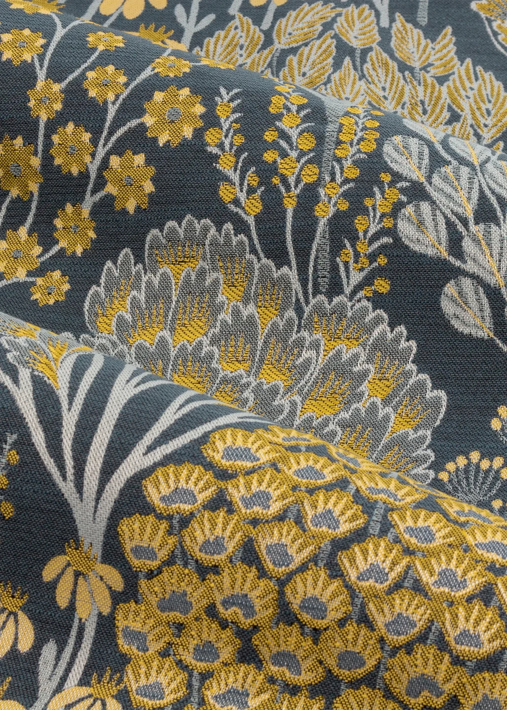 Wylder Nature Ophelia Floral Jacquard Pencil Pleat Curtains - 46W X 54D (117x137cm) Image 5