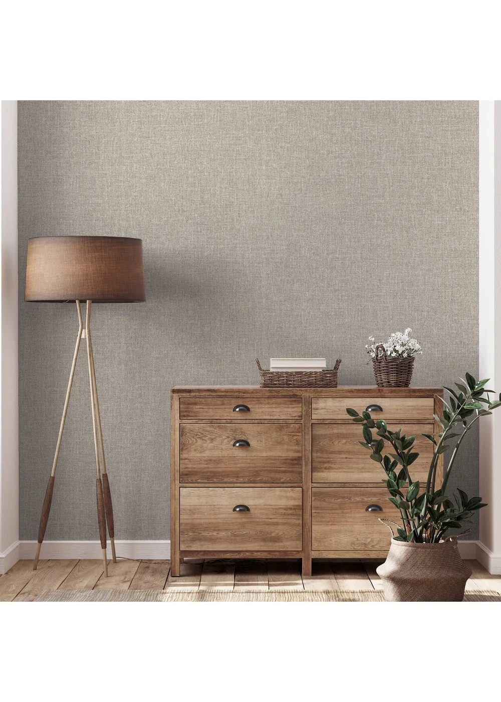 Arthouse Country Plain Taupe - One Size Image 3