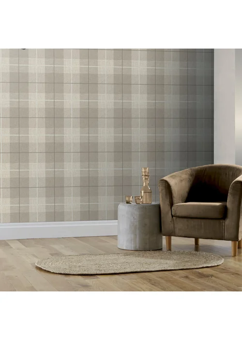 Arthouse Country Tartan Taupe - One Size Image 2