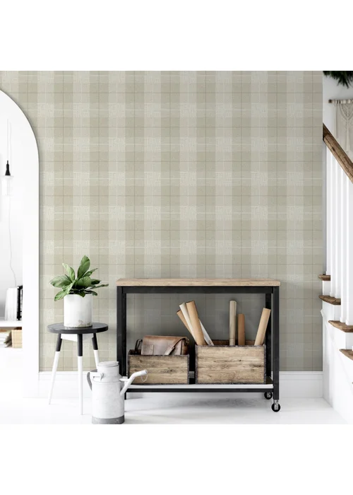 Arthouse Country Tartan Taupe - One Size Image 4
