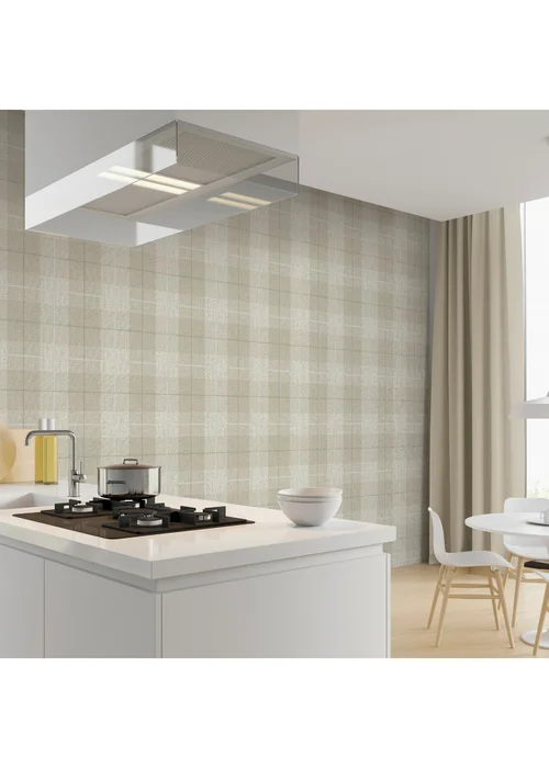 Arthouse Country Tartan Taupe - One Size Image 3