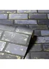 Arthouse Metallic Brick Navy/Gold - One Size Image 2