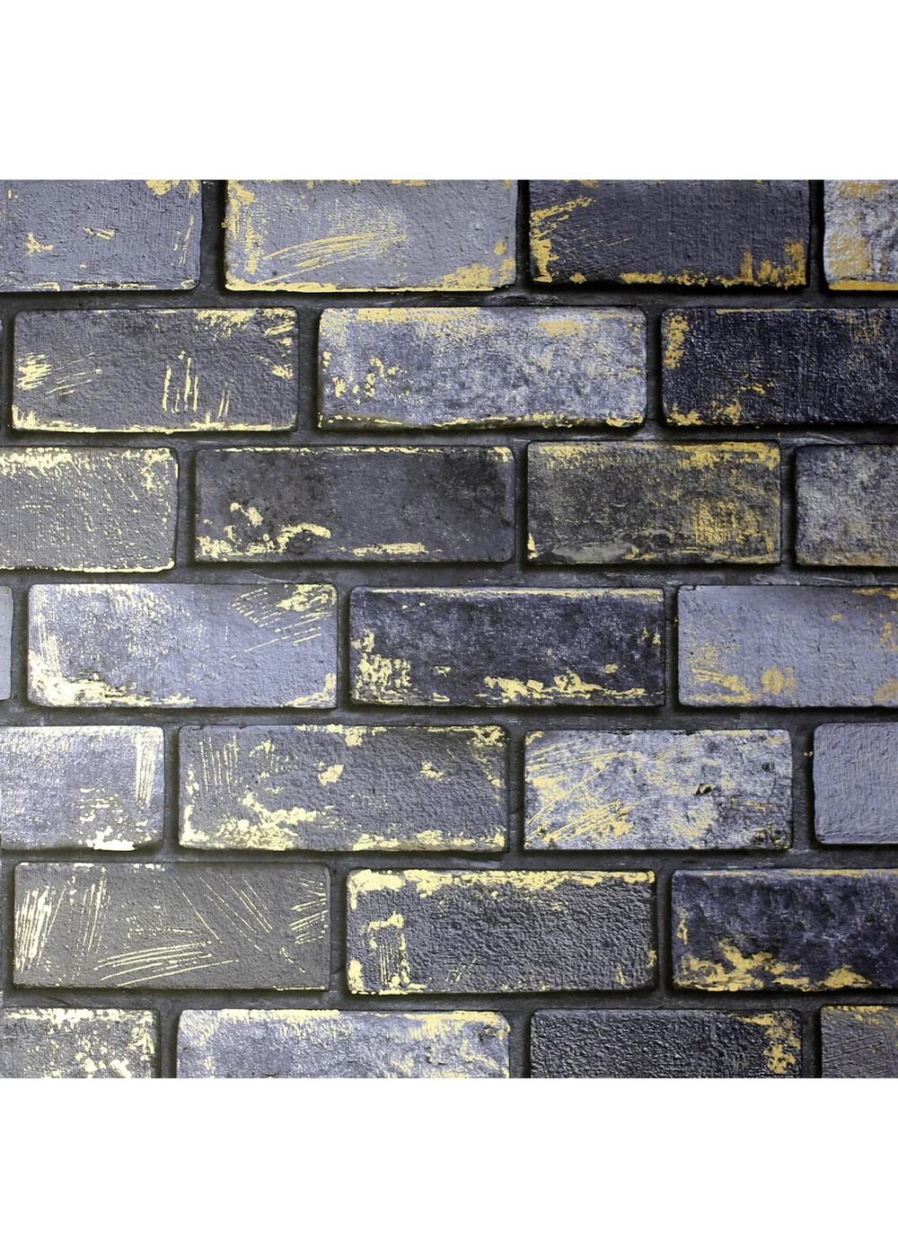 Arthouse Metallic Brick Navy/Gold - One Size Image 1