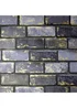 Arthouse Metallic Brick Navy/Gold - One Size Image 1