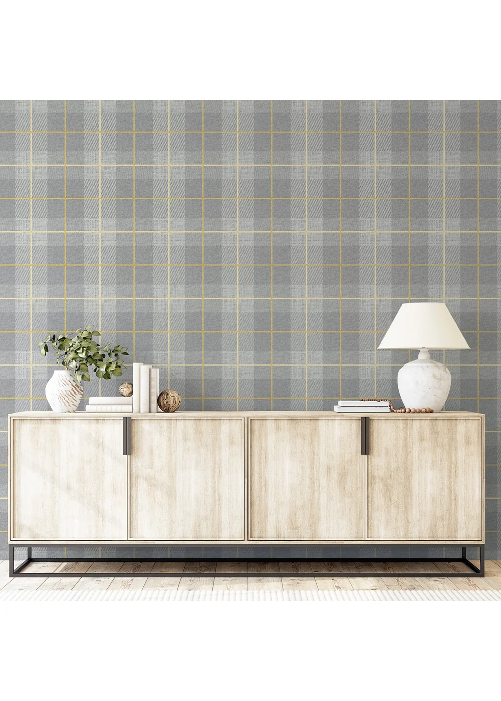Arthouse Heritage Tartan Ochre/Grey - One Size Image 4