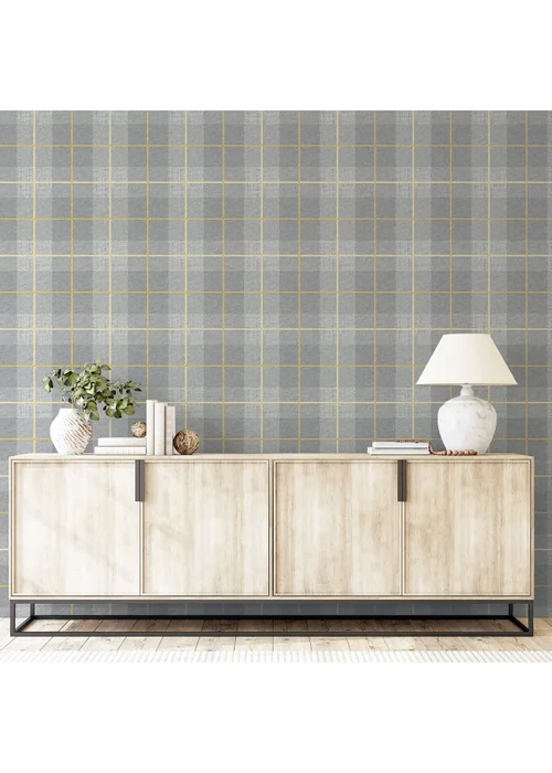 Arthouse Heritage Tartan Ochre/Grey - One Size Image 4