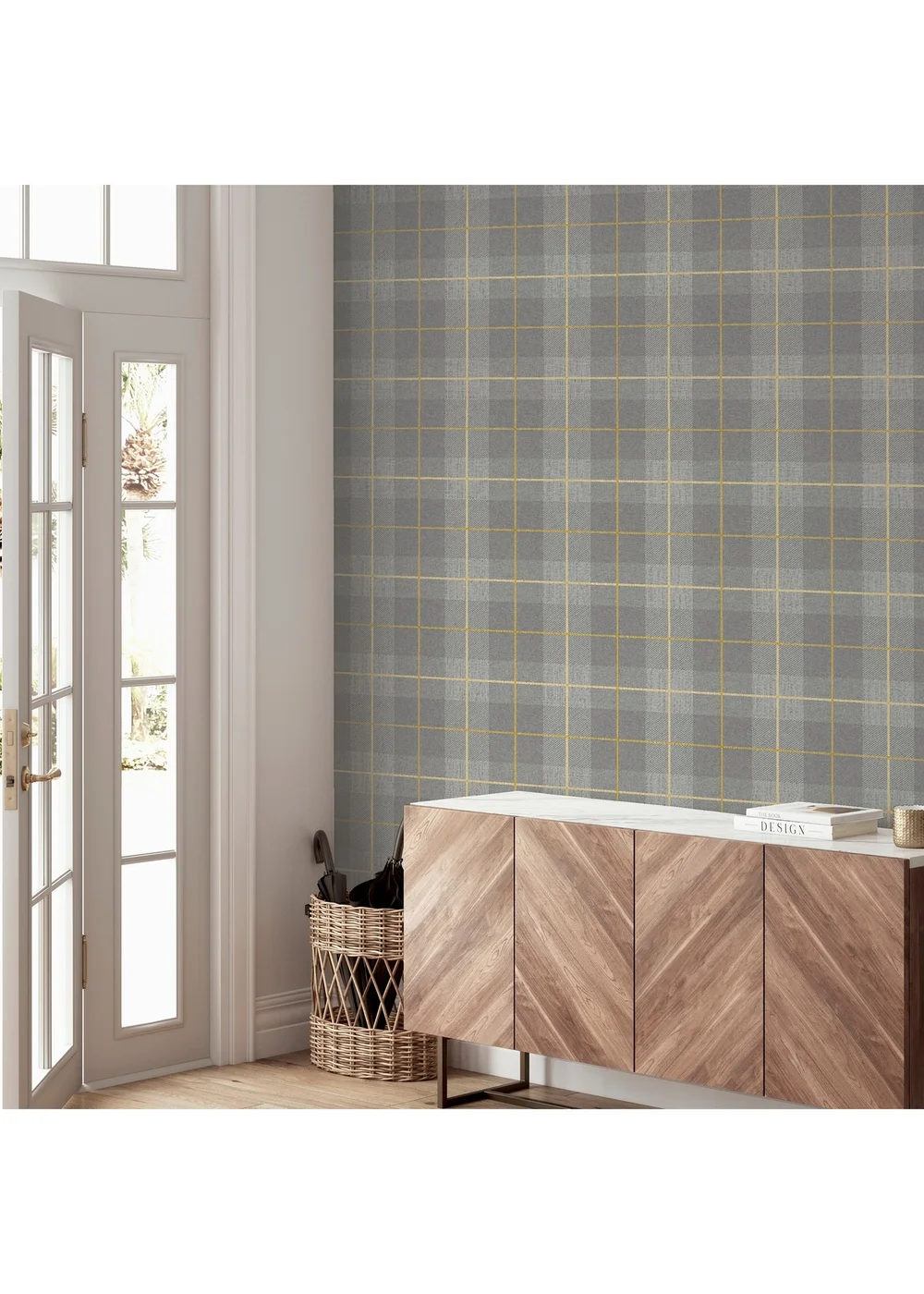 Arthouse Heritage Tartan Ochre/Grey - One Size Image 5