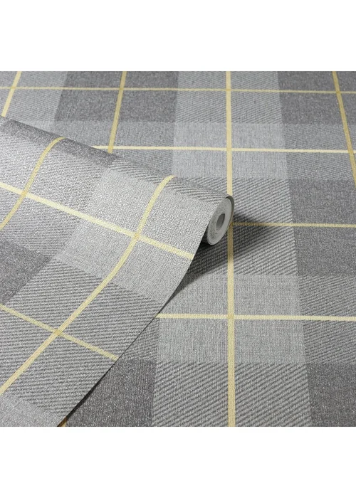 Arthouse Heritage Tartan Ochre/Grey - One Size Image 2
