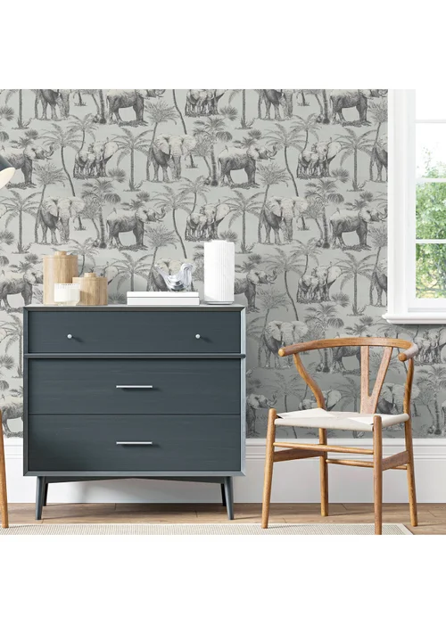 Arthouse Safari Elephant Charcoal - One Size Image 4