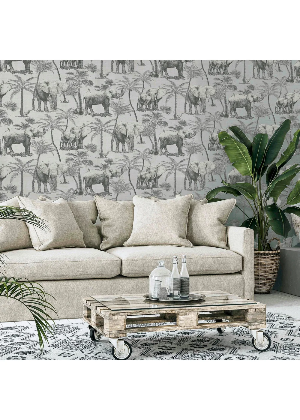Arthouse Safari Elephant Charcoal - One Size Image 5