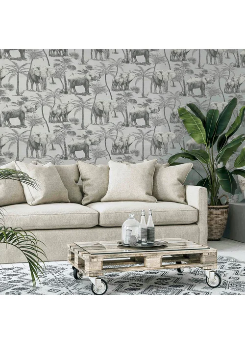 Arthouse Safari Elephant Charcoal - One Size Image 5