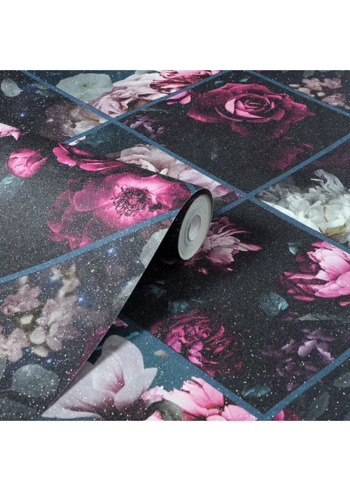 Arthouse Floral Collage Plum & Teal - One Size Image 2