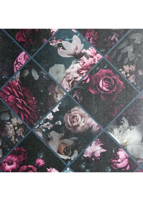 Arthouse Floral Collage Plum & Teal - One Size Image 1