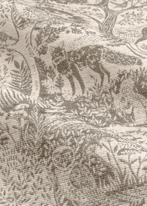 furn. Winter Woods Animal Chenille Eyelet Curtains Taupe - ZAC Image 5