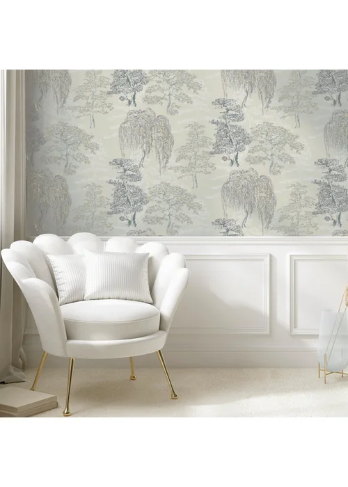 Arthouse Oriental Garden Soft Blue - One Size Image 5