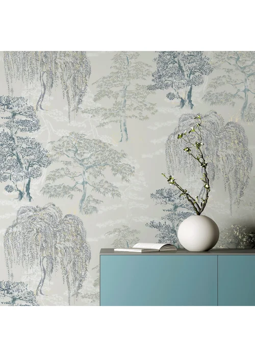 Arthouse Oriental Garden Soft Blue - One Size Image 3