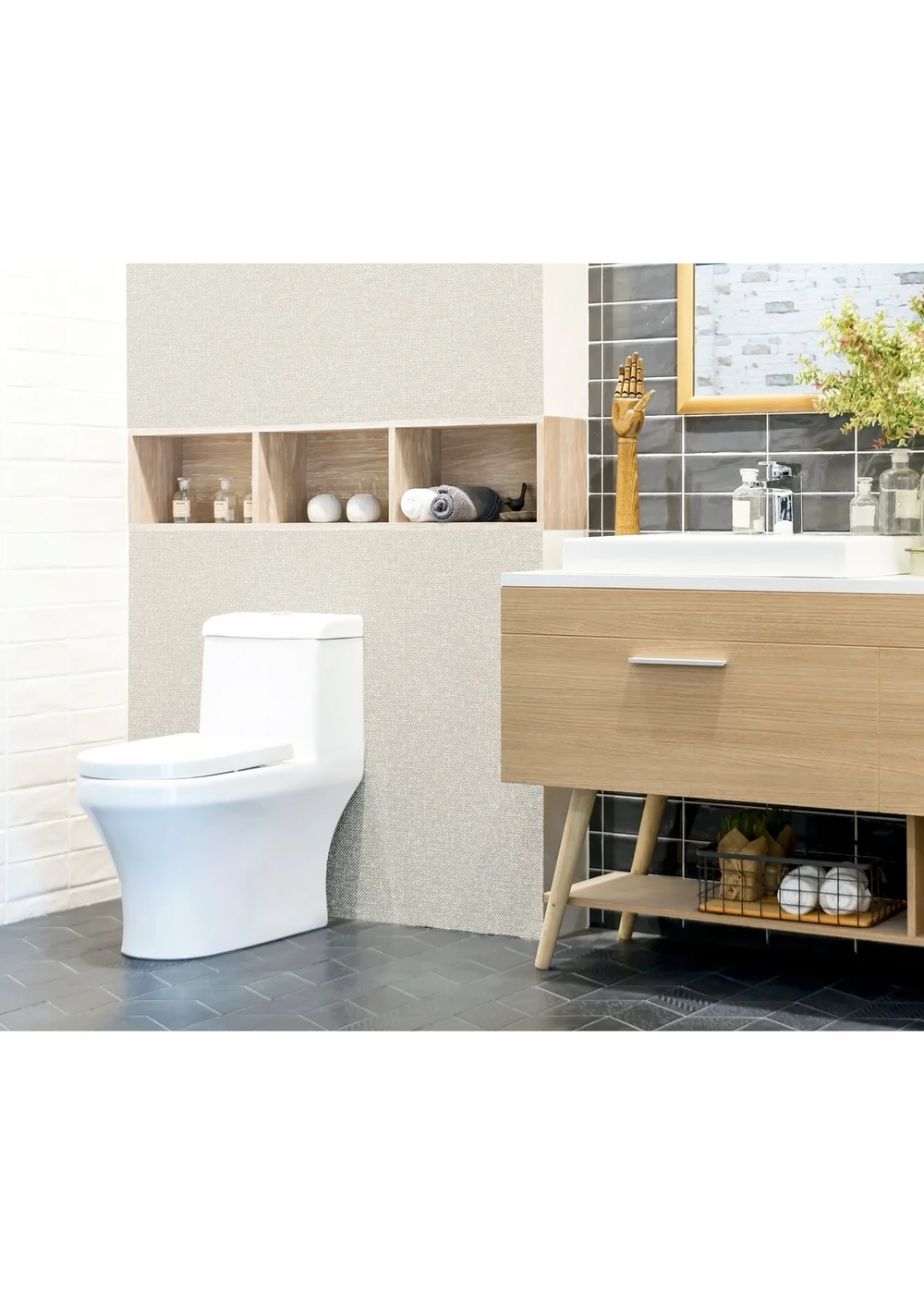 Arthouse Calico Plain Neutral - One Size Image 5