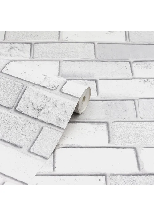 Arthouse Diamond White Brick - One Size Image 2