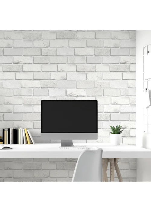 Arthouse Diamond White Brick - One Size Image 5