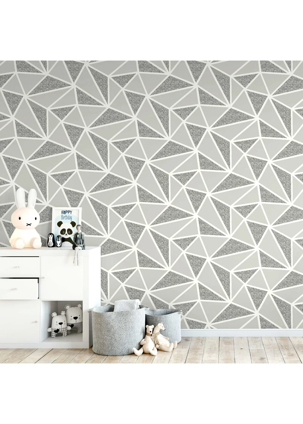 Arthouse Sequin Fragments Silver & Grey - One Size Image 3