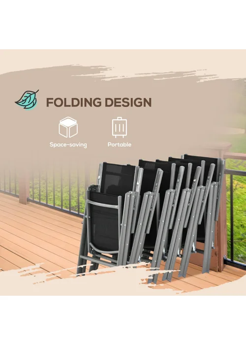 Outsunny Aluminium 7 Piece Garden Dining Set - One Size Image 5