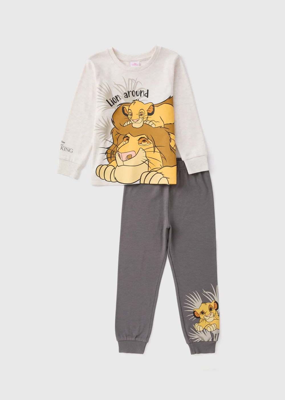 Disney Kids Cream Lion King Pyjama Top & Bottom Set (9mths-6yrs) - Age 9 - 12 Months Image 1