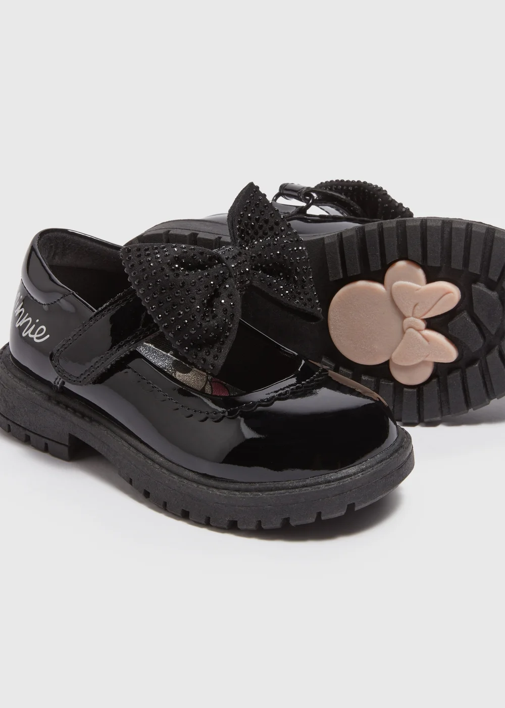 Disney Kids Black Minnie Mouse School Shoes (Younger 6-12) - Size 6 Infants Image 2