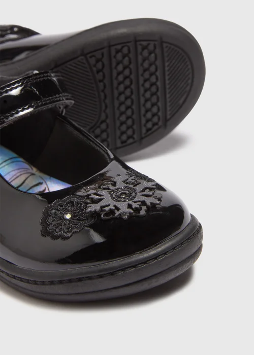 Girls Black Frozen Light-Up School Shoes (Younger 6-12) - Size 6 Infants Image 2