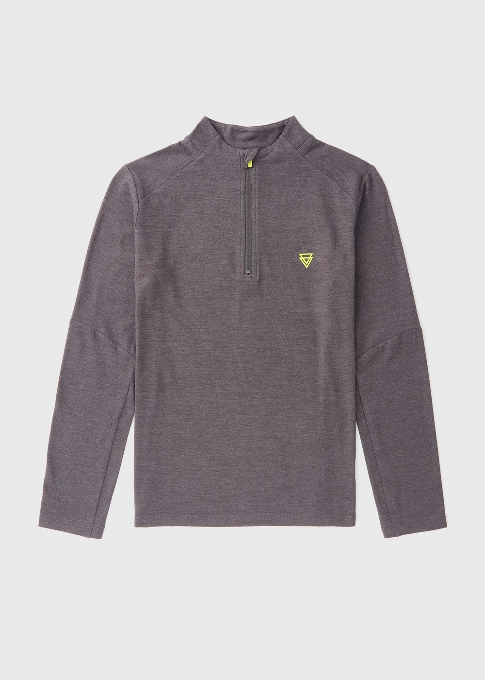 Boys Charcoal Half Zip Sports Top (7-15yrs) - 7 Yrs Image 1