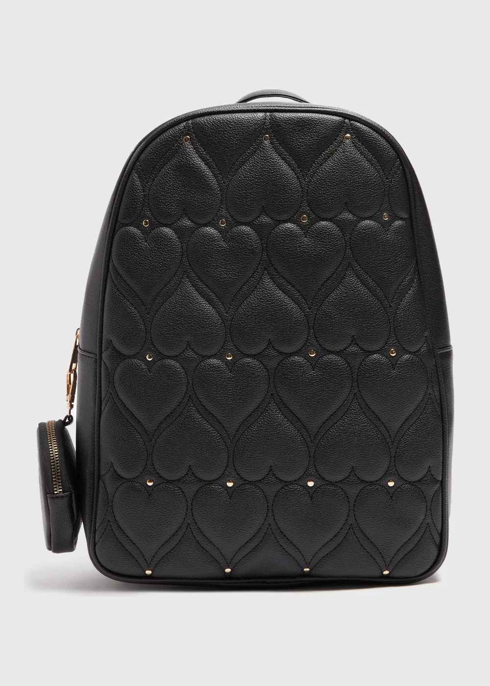 Girls Black Studded Backpack (37x27.5x12cm) - One Size Image 1