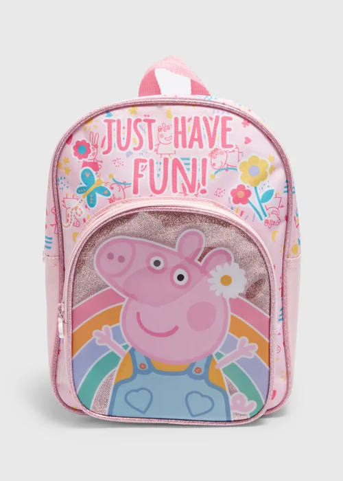 Peppa Pig Pink Backpack (30cm x 23cm x 9.5cm) - One Size Image 1