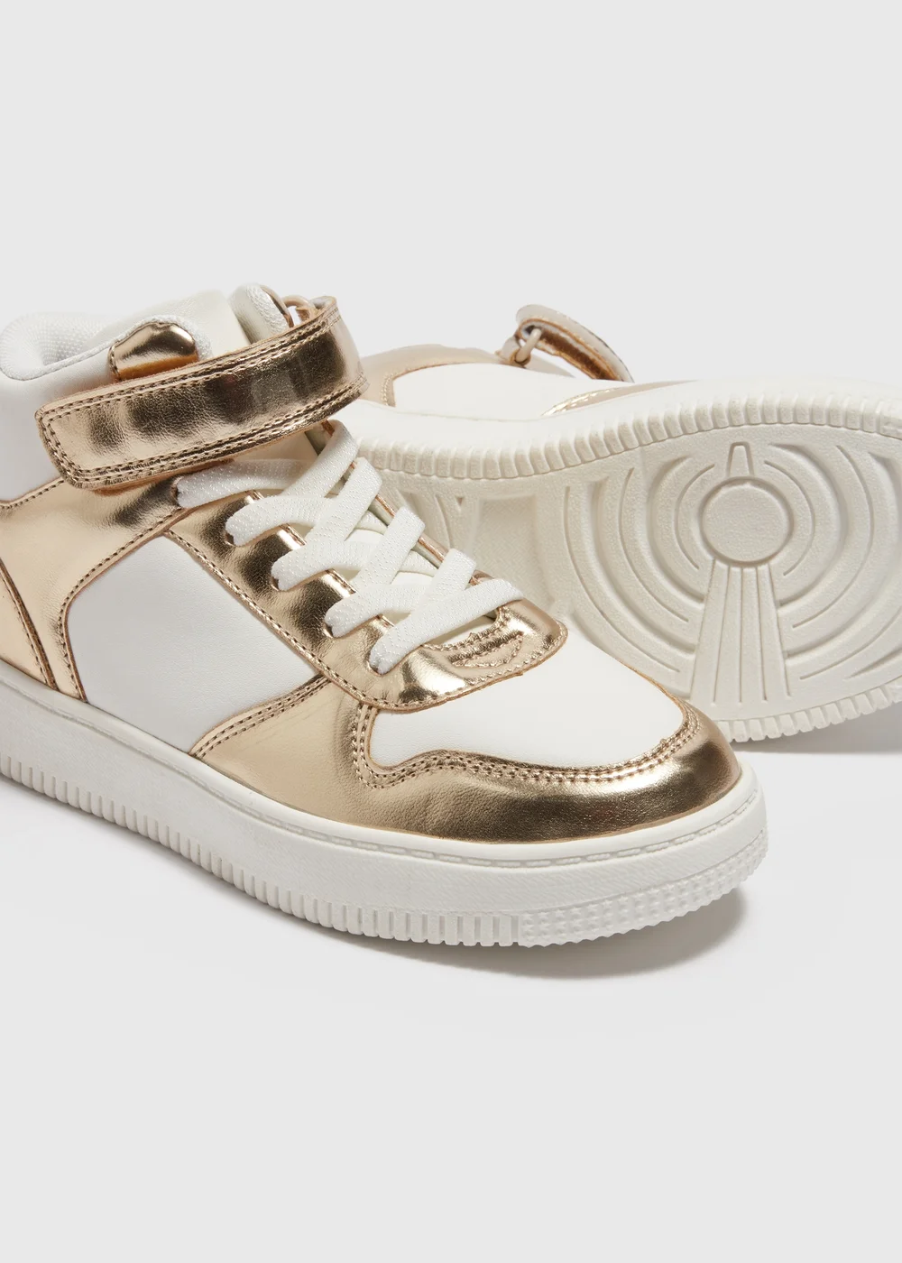 Girls White High Top Shoes (Younger 10-Older 5) - Size 1 Image 2