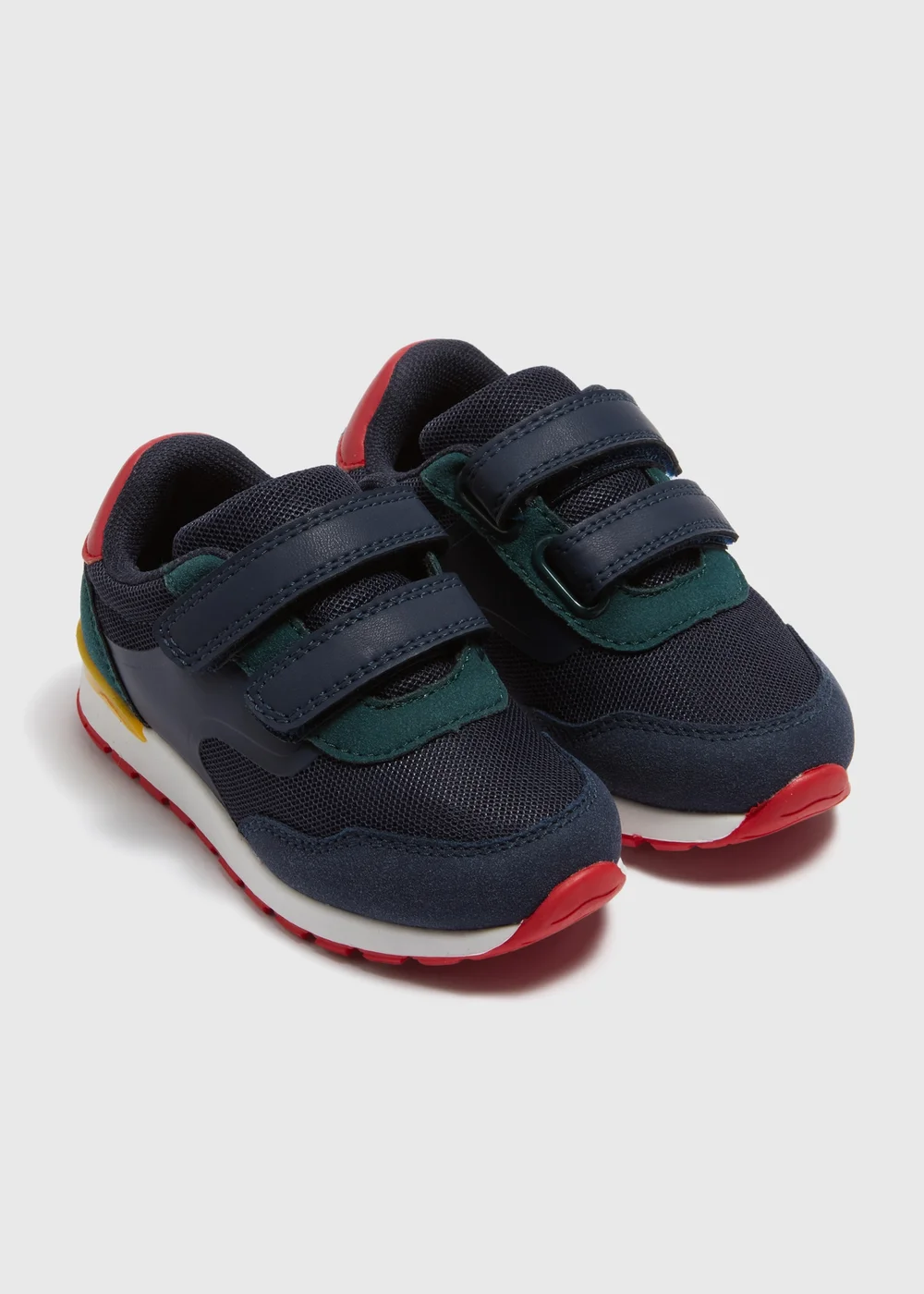 Boys Navy Retro Trainers (Younger 4-12) - Size 4 Infants Image 1
