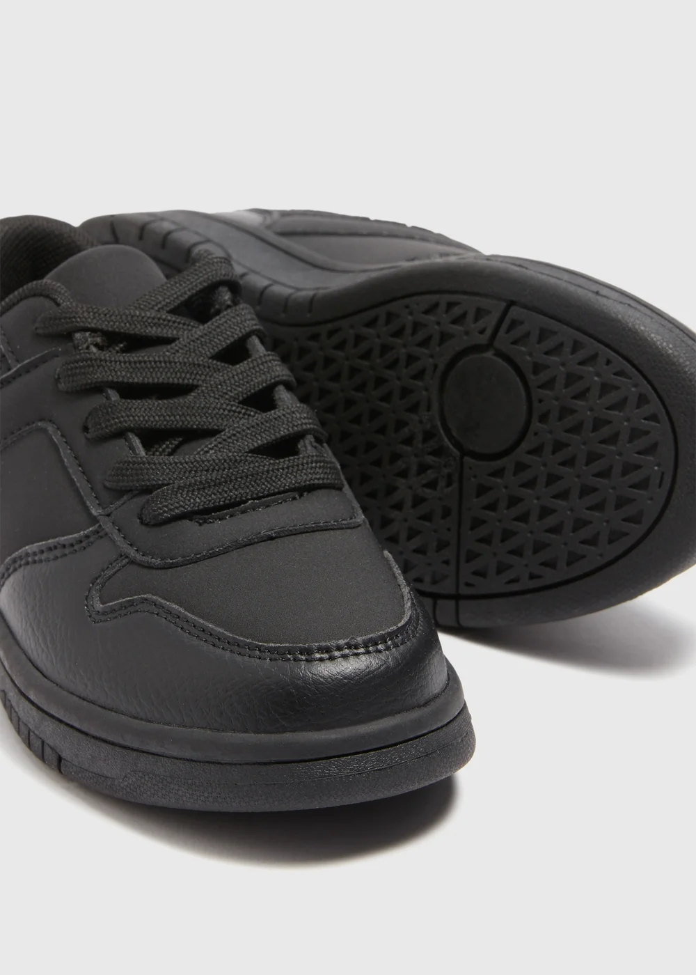 Boys Black School Trainers (Younger 10-Older 6) - Size 10 Infants Image 2