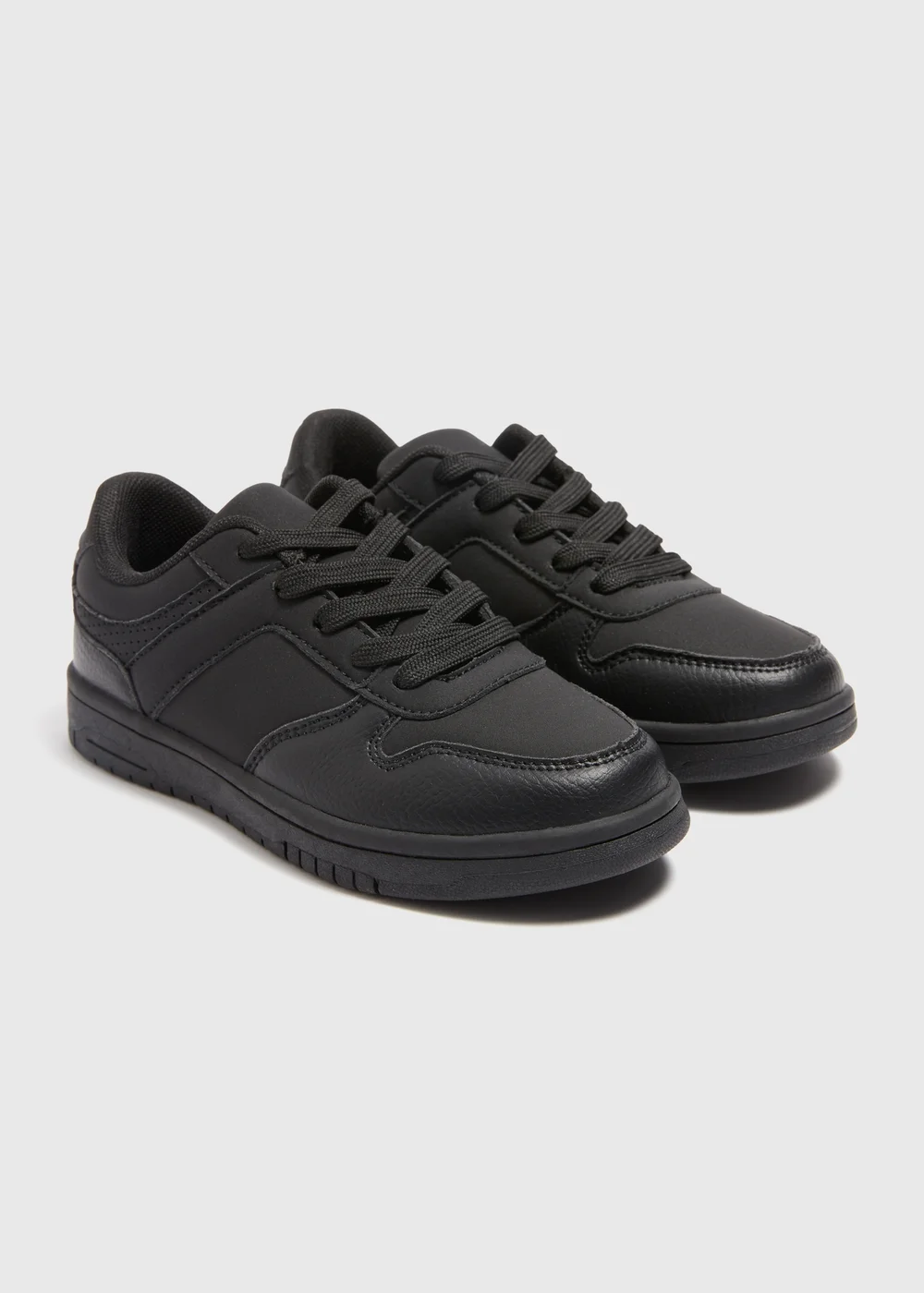 Boys Black School Trainers (Younger 10-Older 6) - Size 10 Infants Image 1