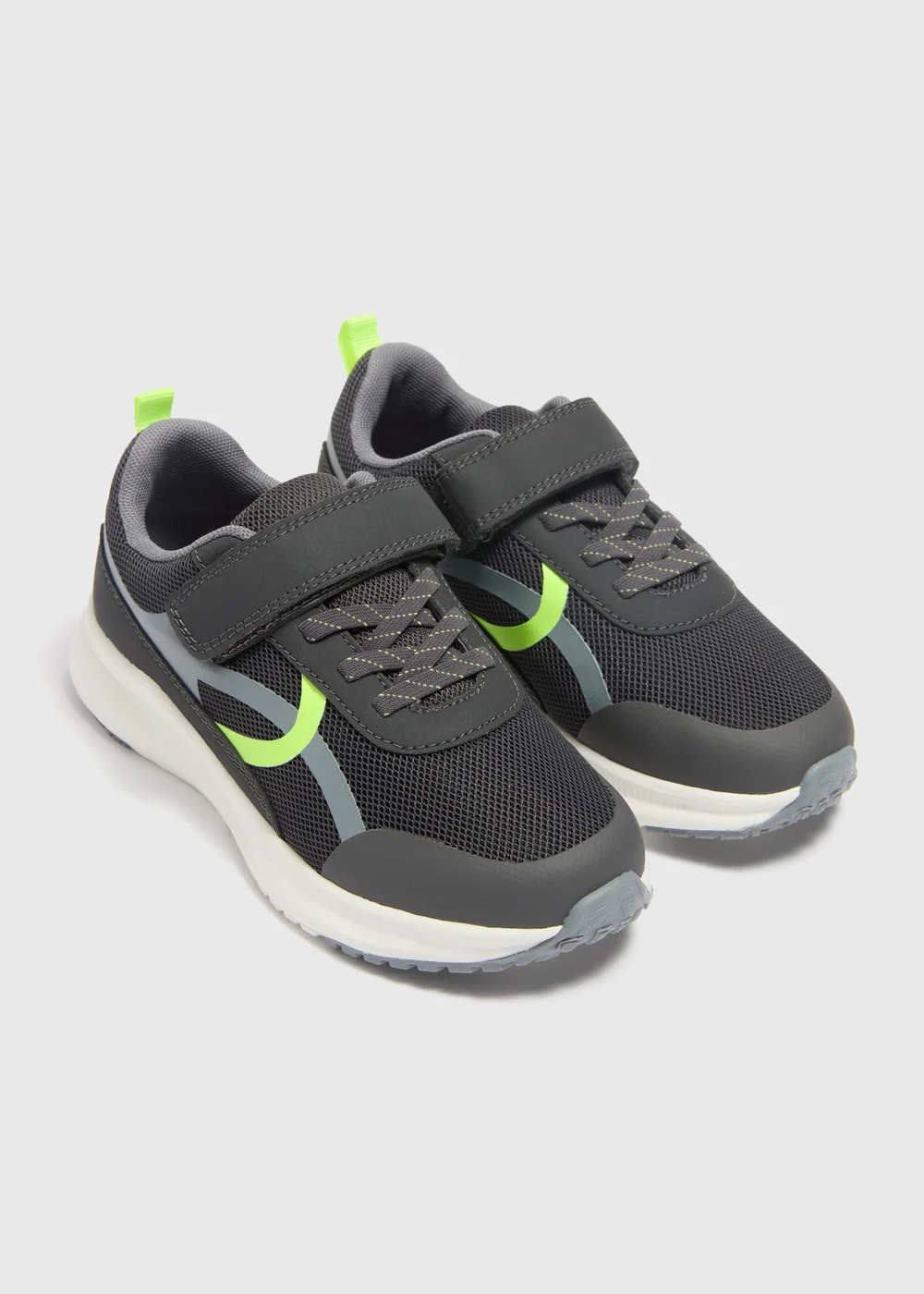 Boys Grey Sports Trainers (Younger 10-6) - Size 1 Image 1