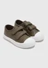 Boys Green PU Strap Trainers (Younger 4-12) - Size 4 Infants Image 1