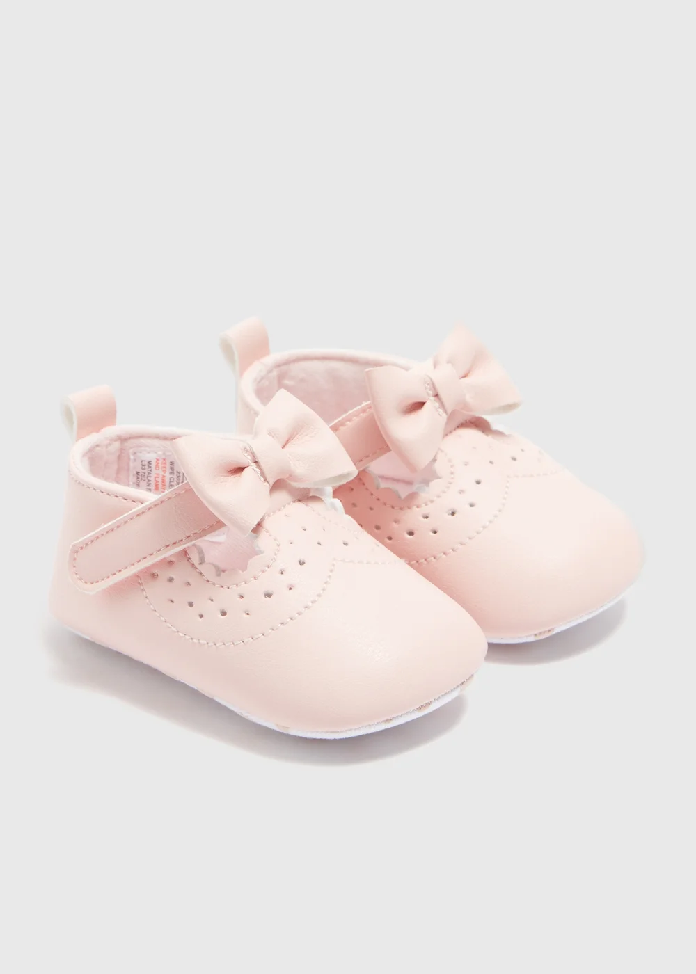 Baby Pink T Bar Soft Sole Shoes (Newborn-18mths) - 0-3 months Image 1
