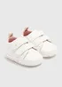 Baby White Double Strap Trainers (Newborn-18mths) - Age 6 - 9 Months Image 1
