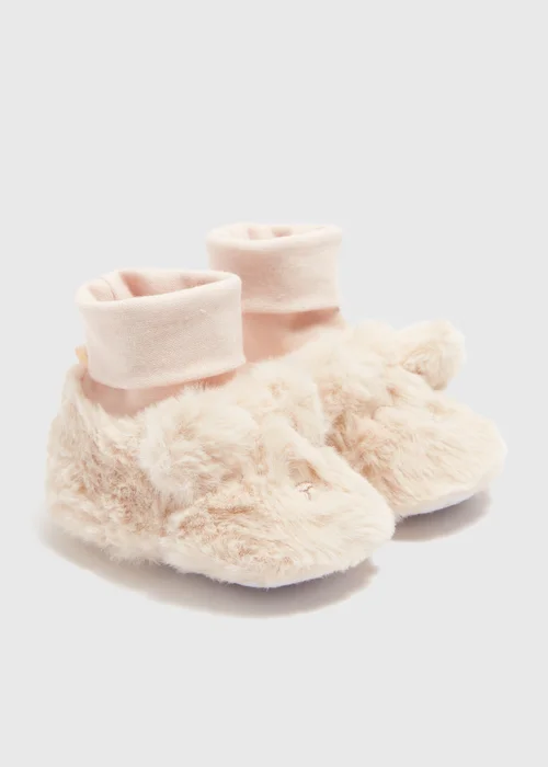 Baby Cream Fur Sock Slipper (Newborn-18mths) - 0-3 months Image 1