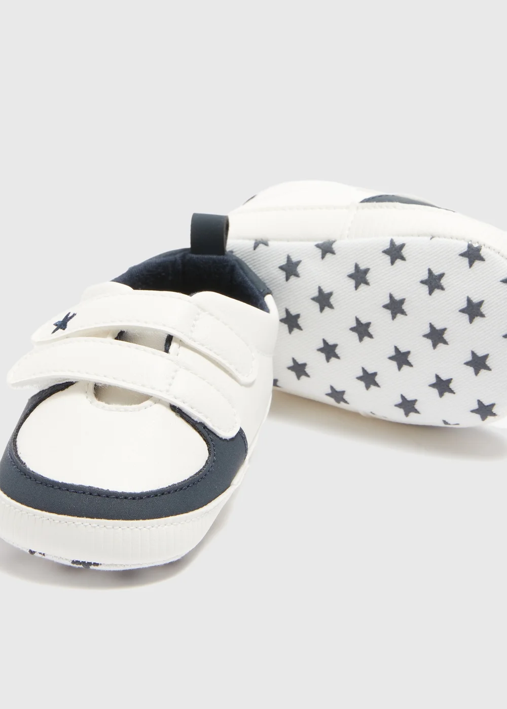 Baby White Double Strap Trainers (Newborn-18mths) - Age 0 - 3 Months Image 2