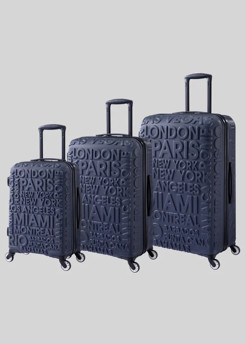 IT Luggage Blue Hard Shell City Suitcase - Cabin Image 1