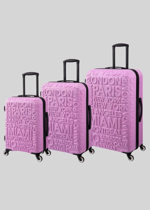 IT Luggage Pink Hard Shell City Suitcase - Cabin Image 1