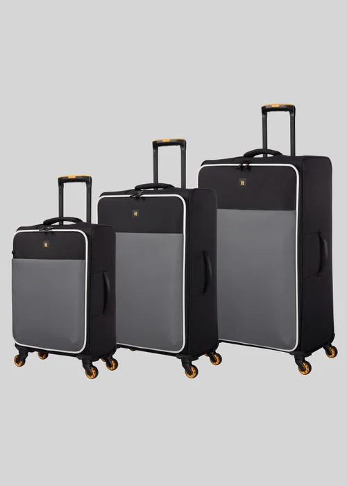IT Luggage Charcoal Soft Suitcase - Cabin Image 1