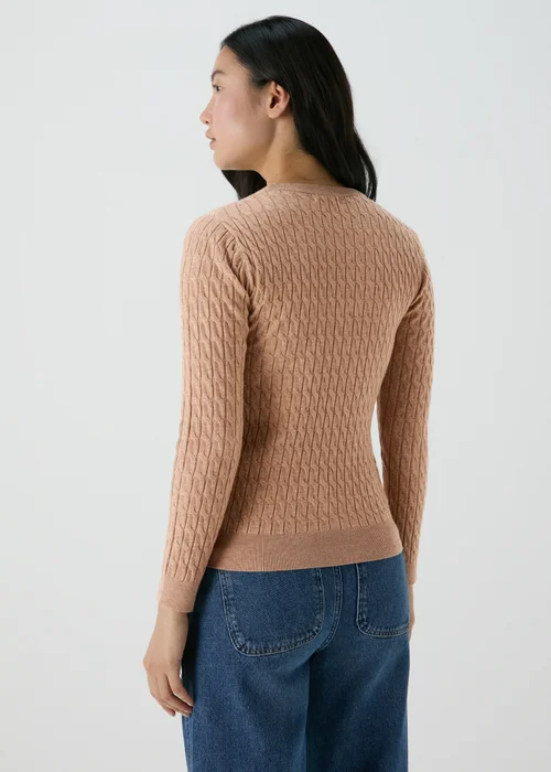 Beige Baby Cable Jumper - 8 Image 2
