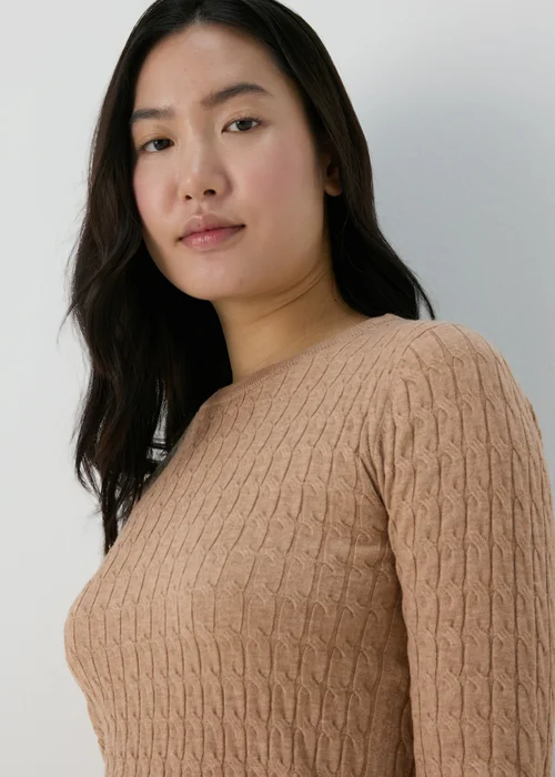 Beige Baby Cable Jumper - 8 Image 3
