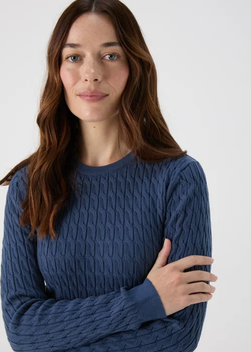 Blue Baby Cable Jumper - 8 Image 1